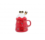 VICENZA CHRISTMAS TREE MUG Y132 RED